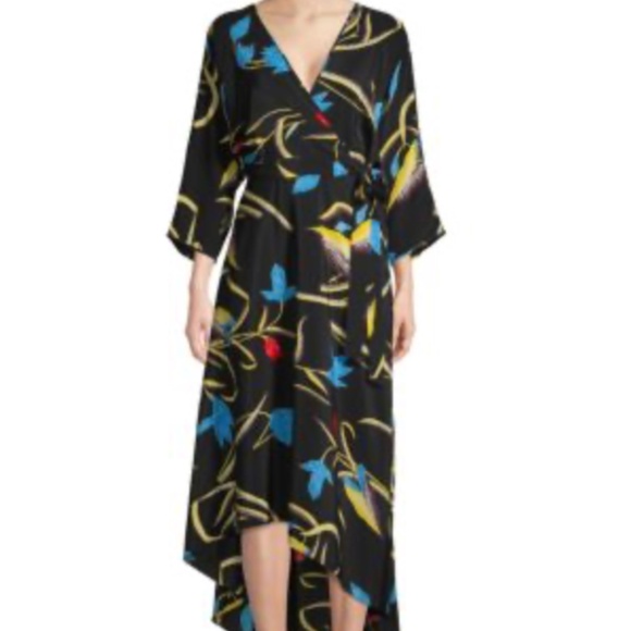DIANE VON FURSTENBERG Eloise Floral Silk Wrap Dress - Picture 1 of 2